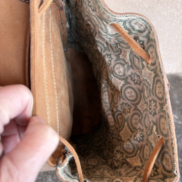 Hand Crafted Moroccan Boho Leather Backpack - Picture 11 of 14